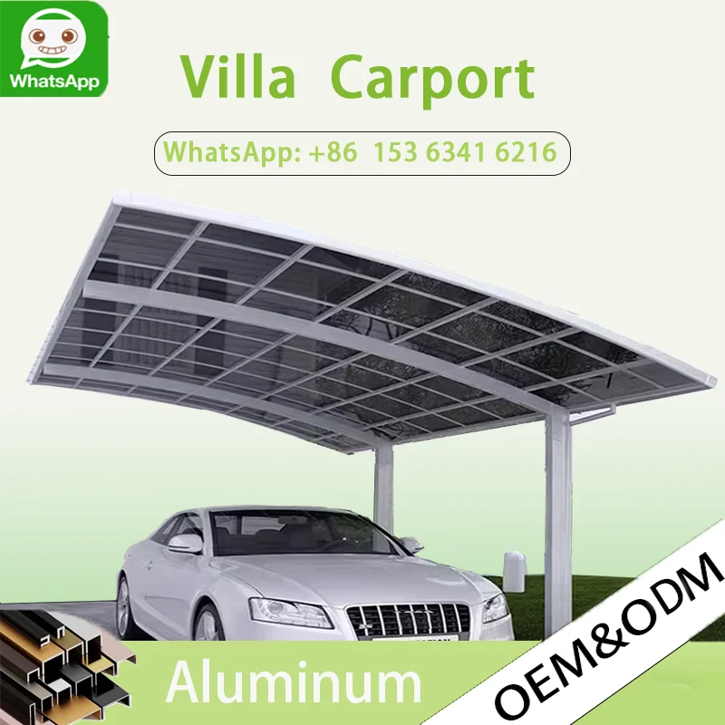 

Outdoor parking portable villa shelter canopy tent port garden carport metal garage modern awning aluminum alloy car guard shed