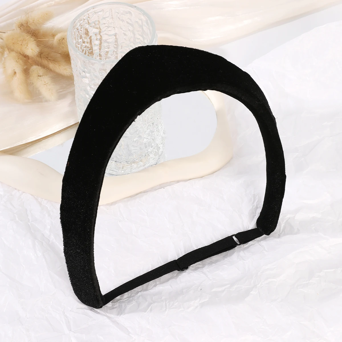 AWAYTR Fluwelen Sponskroon Haarband Klassieke stoffen haarhoepel Elastische Kokoshnik hoofdband Haaraccessoires Festival haarband
