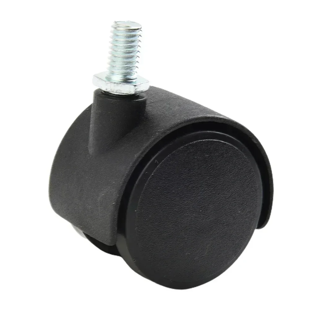 Smooth Rolling Plastic Swivel Roller Caster Wheel for Office Chairs and Furniture degree Swivel Black Color