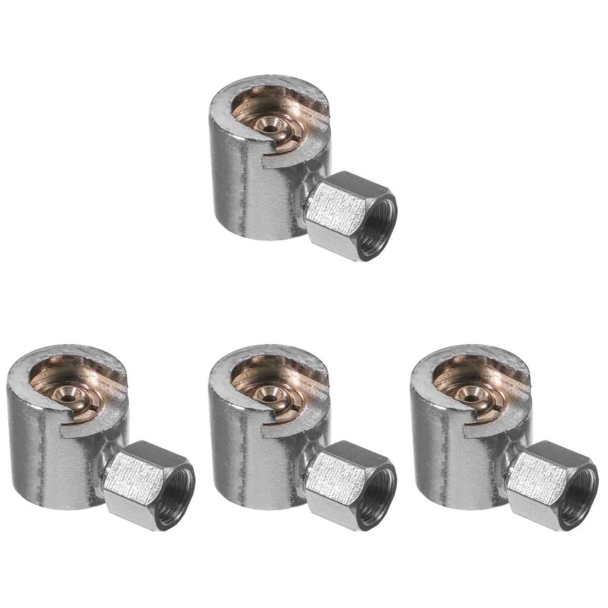 

4 Pack Oil Head Grease Nozzle Fitting Adapter Coupler Button Fittings Iron-zinc Alloy Metal Replacement Lubrication Part