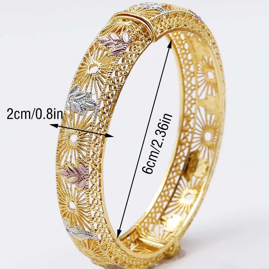 Adixyn 1PCS Colorful Hollow Bracelet For Women Vintage jewelry Ethiopian Middle Eastern bride wedding gifts