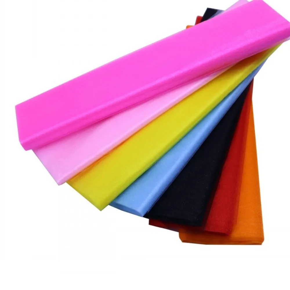 New 500*48cm Tulle Roll DIY Gauze Mesh Fabric Organza Fabric Flower Shop Photo Background Cloth Wedding Decor