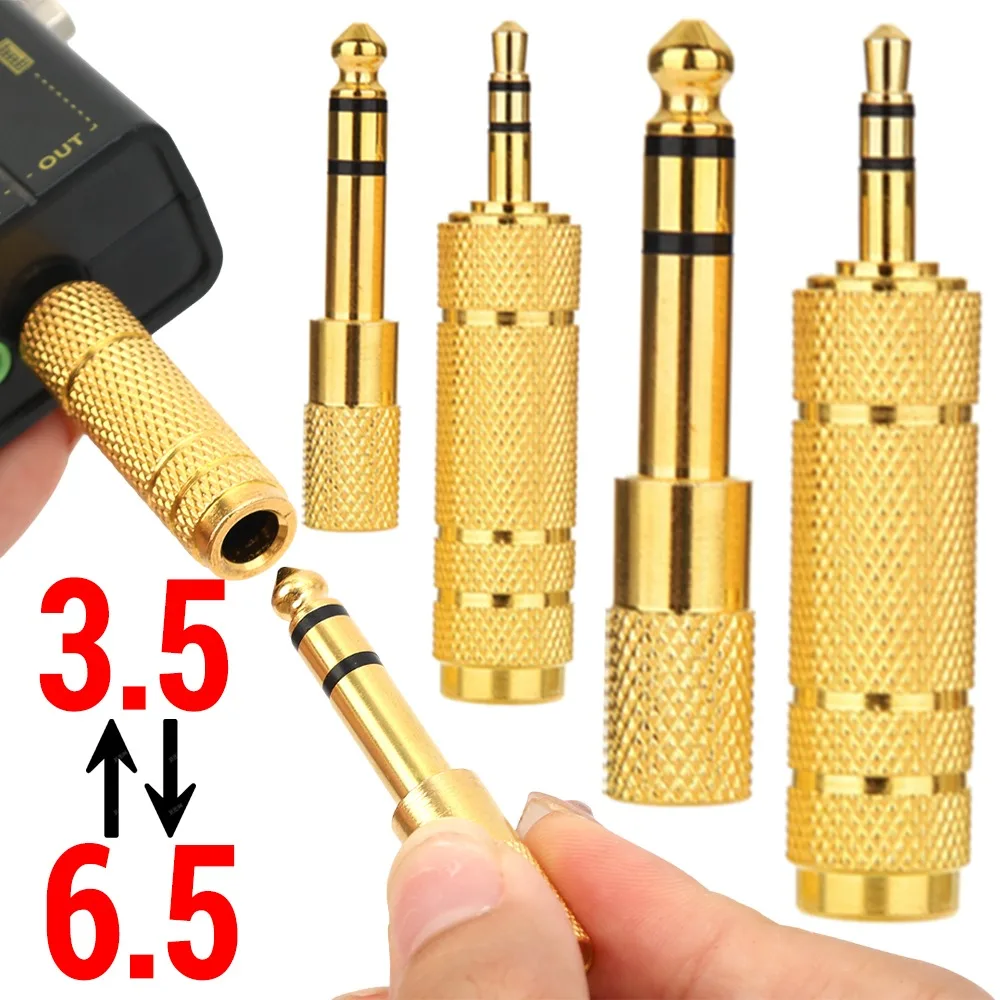 

Audio Adapter 6.5mm Male To 3.5 Mm Female Dual Channel Stereo Jack Microphone Headset 3.5mm Female To 6.5 Male Speaker Converter