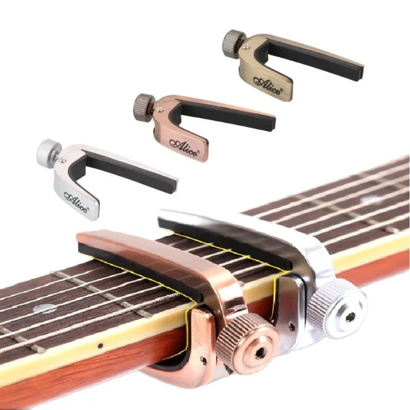 Guitar Capos Electric Acoustic Guitar Capo Bass Violin Ukulele Capotraste Single-handed Tune Clamp Trigger 3 Colors Metal Capo