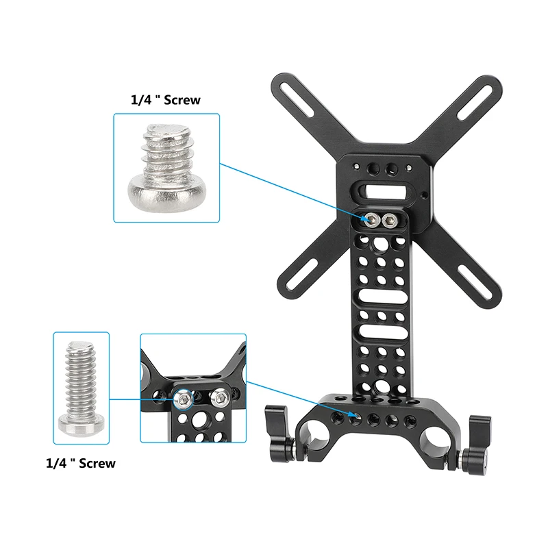 CAMVATE VESA Monitor Bracket LCD Screen Mount Stand with 15mm LWS Dual Rod Clamp Holder For 13\