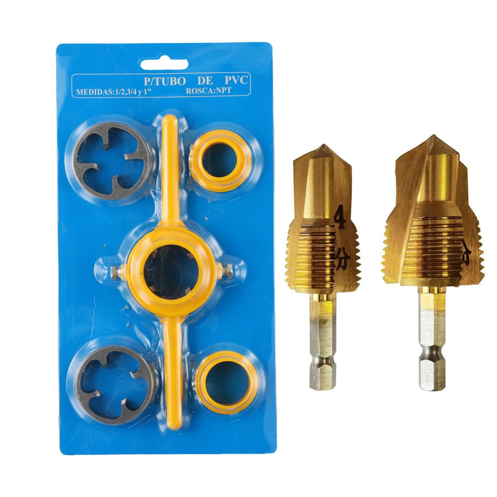 

Сверло PPR с резьбой для труб из ПВХ 1/2 дюйма, 3/4 дюйма, 1 дюйм, резьбонарезка для труб, трехлопастное сверло, инструмент для ремонта отверстий