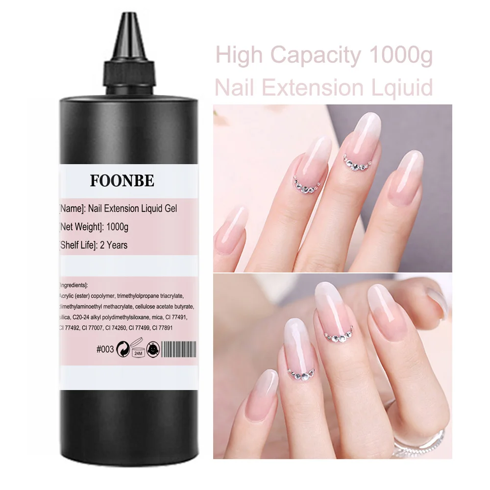 

Big Volume 1000g Nail Extension Gel Flowing Liquid Acrylic Gel Soak Off LED Camouflage Color Jelly Nail Building Extend Glue Gel