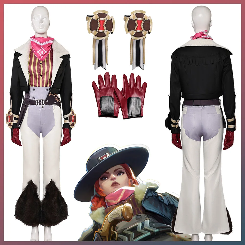 

Game Rivals Costume Disguise Mrs. Barnes Natasha Cosplay Fantasy Clothing Cowboy Suits Women Roleplay Fantasia Party Outfit