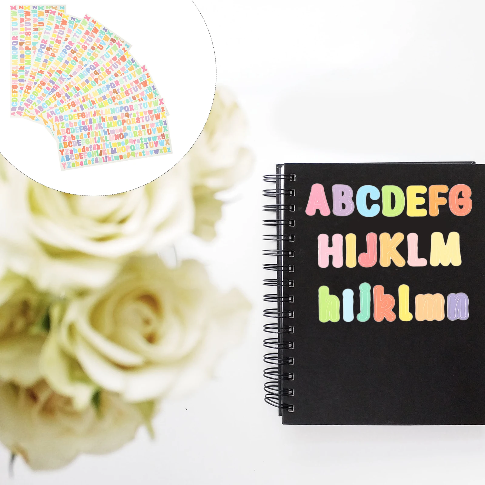 

10 Sheets Colorful Letter Stickers Small It Can Move Decals Adhesive Vinyl Alphabet Toddler