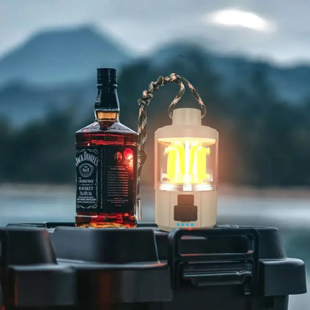 Durable Multifunctional Portable Camping Lantern LED Rechargeable Tent Lamp Hanging Atmosphere Camping Lantern Flashlight