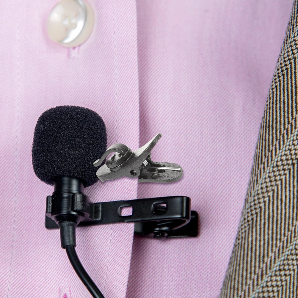 

15pcs Cable Wire Plastic Microphone Clips Earphone Clothing Durable Microphone Cable Clip Portable Stable Grip Versatile Use