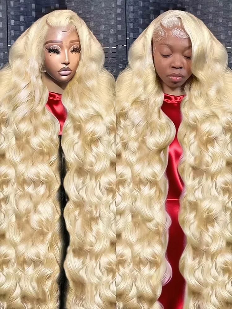 613 Blonde Body Wave Lace Front Wig - 613 Peruka z koronkowym frontem, wykonana