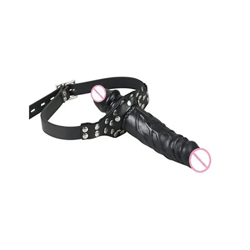 Double Head Penis Mouth Plug Ball Gags Bit Mouth Slave Bondage Sex Toys Adult Toys For Men And Women view 3