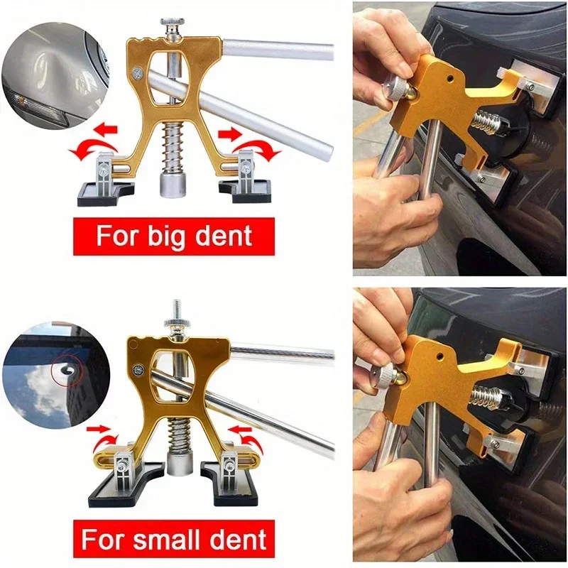 Auto Body Dent Repair Kit Car Dent Puller With Golden Dent Puller For Auto Body Dent Removal Minor Dent And Deep Dent Removal