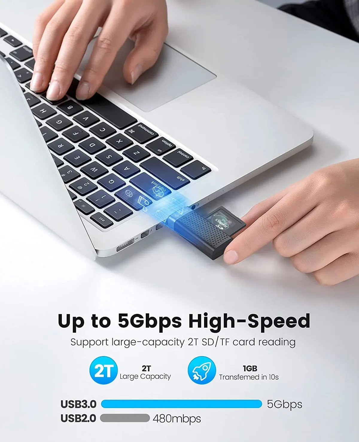 قارئ بطاقات ORICO USB 3.0 فلاش بطاقة ذاكرة ذكية 2 فتحات ل TF SD مايكرو SD بطاقة محول ملحقات الكمبيوتر المحمول ماك بوك لينكس