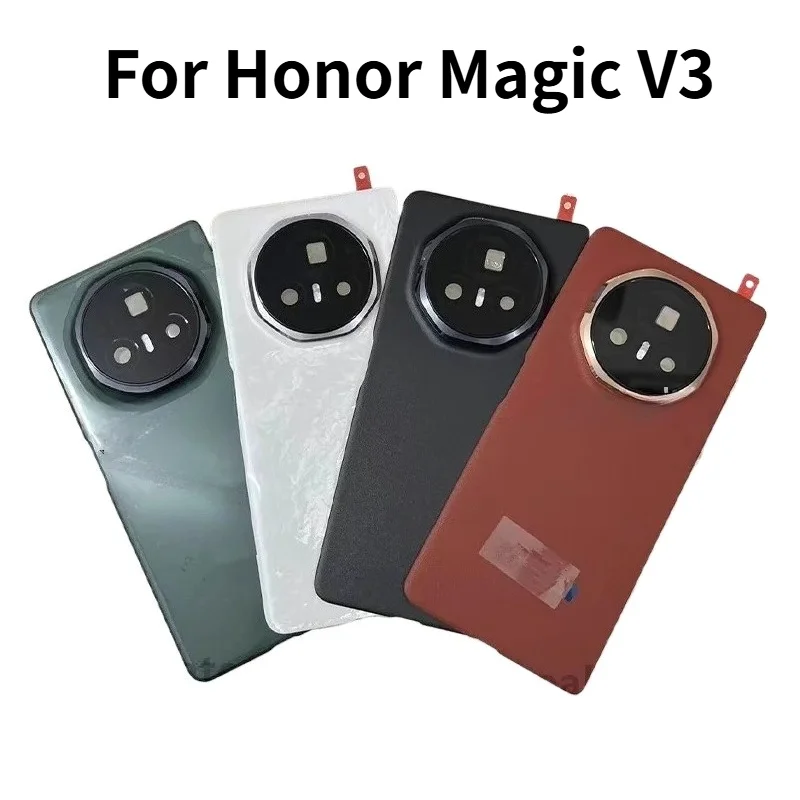 Battery Back Cover For Honor Magic V3 MagicV3 Rear Housing Case Replace Repair Spare Parts + Camera Lens FCP-AN10 FCP-N49