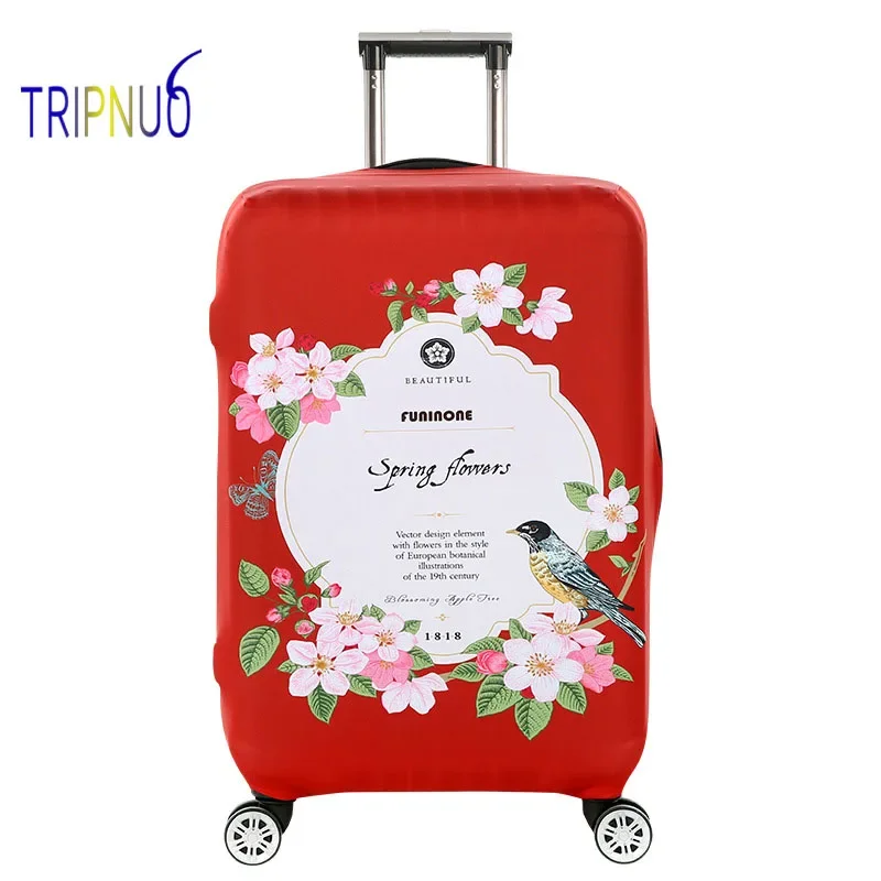 TRIPNUO Thickest Travel Big Flowers Luggage Cover Suitcase Protective Cover for Trunk Case Apply to 19''-32'' Suitcase Elastic