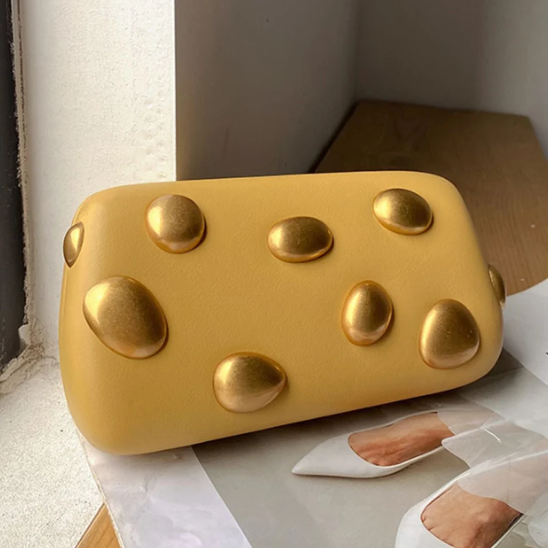 

Golden Design Banquet Bag Casual High-Quality Box Bag Hand-held Bag Single Shoulder Crossbody Bag