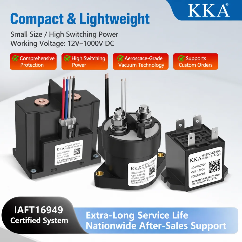 KKA High-Voltage DC Contactors 30/50/100/150A 1000V High-Power Relays New Energy Vehicle Charging Piles Energy Storage Batteries