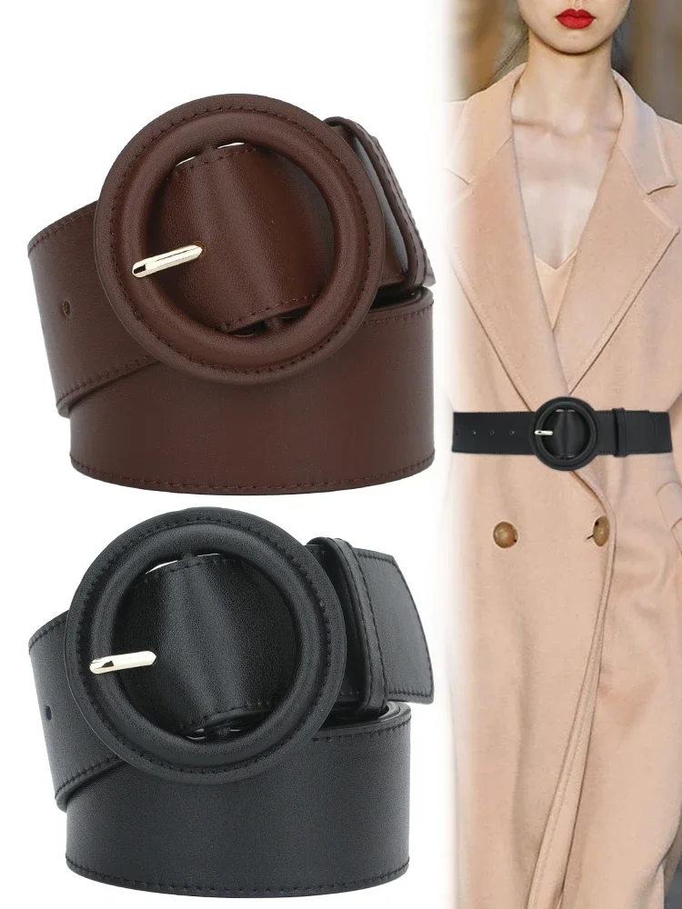 Belt Women Genuine Leather Versatile Decorative Coat With Dress Sweater Wide Belt Outer Belt Women's