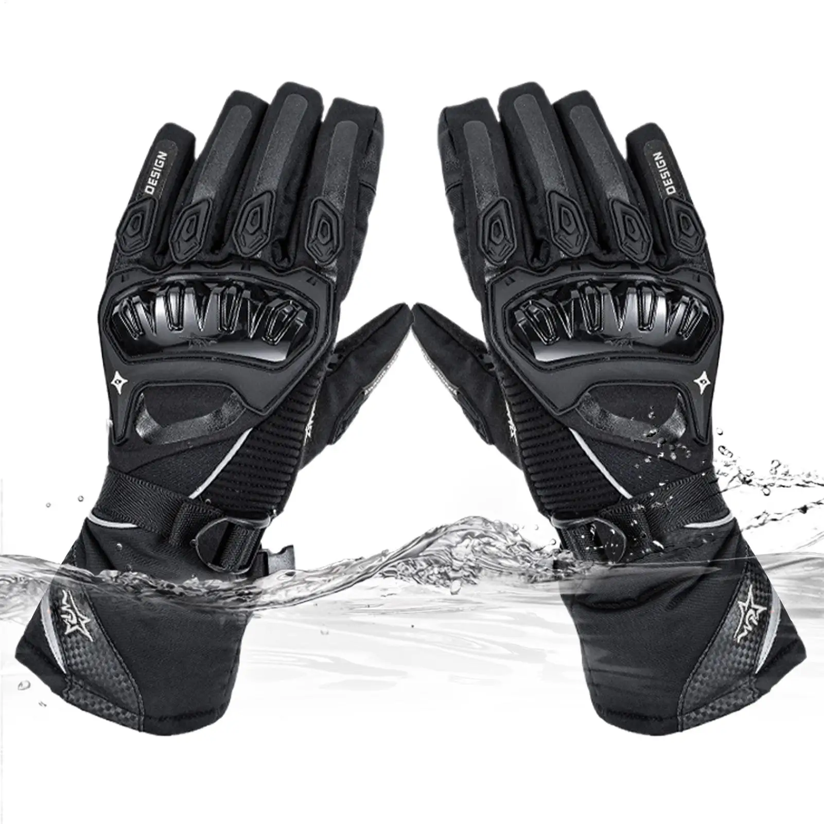 

Waterproof Winter Gloves for Men Women Windproof Anti-Slip with Touchscreen Fingers Warm Cold Weather Gear for Motorcycle Ski