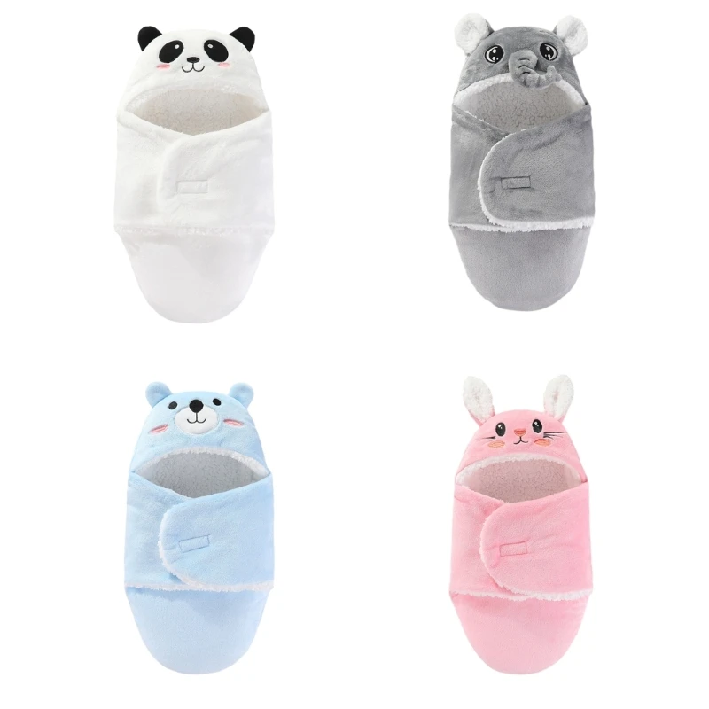 

Cartoon Baby Sleepsack Hooded Envelope Blanket Infant Warm Receiving Blankets