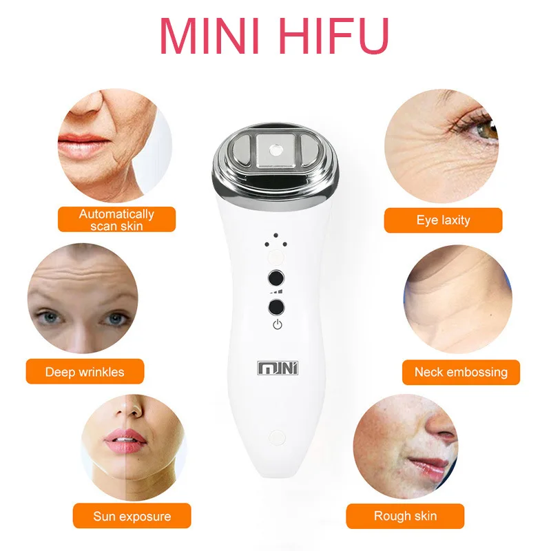 Facial Lifting Anti-Wrinkle Sculpting Tool, Beauty Machine Wireless Mini Ultrasound Device for Skin Tightening Firming Massager