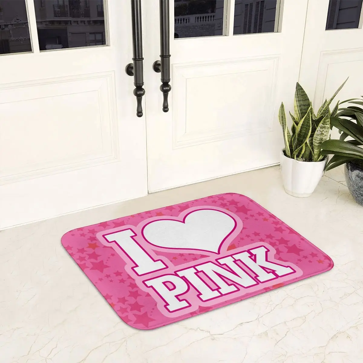 Love Pink Doormat Cushion Carpet Rug Kitchen Entrance Home Floor Mat for Bathroom Footpad Mats