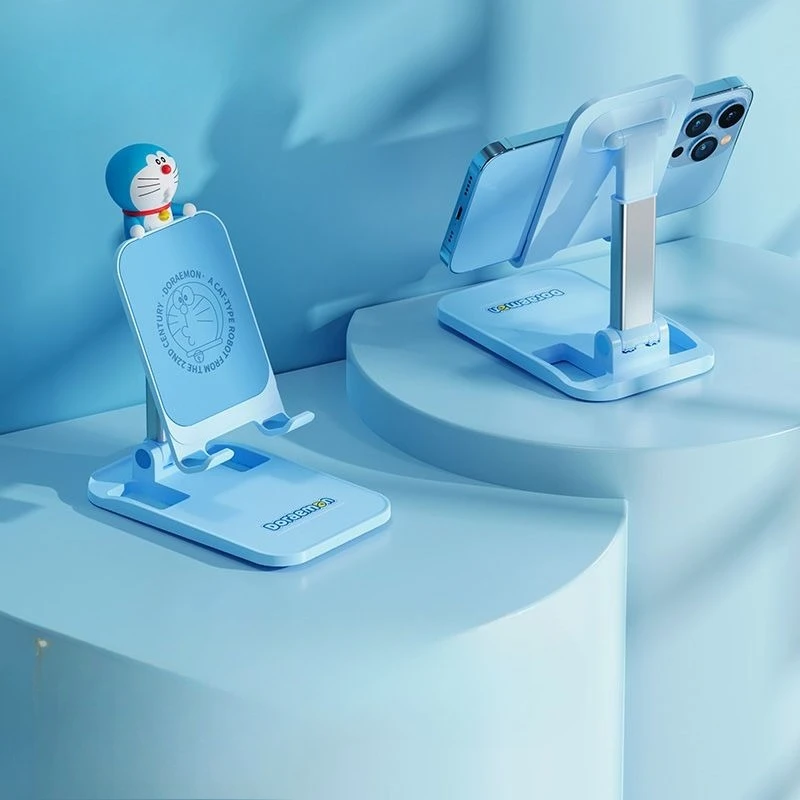 

Blue Cat Foldable Desktop Phone Stan Adjustable Lazy Bracket for Live Streaming Online Classes and Video Viewing