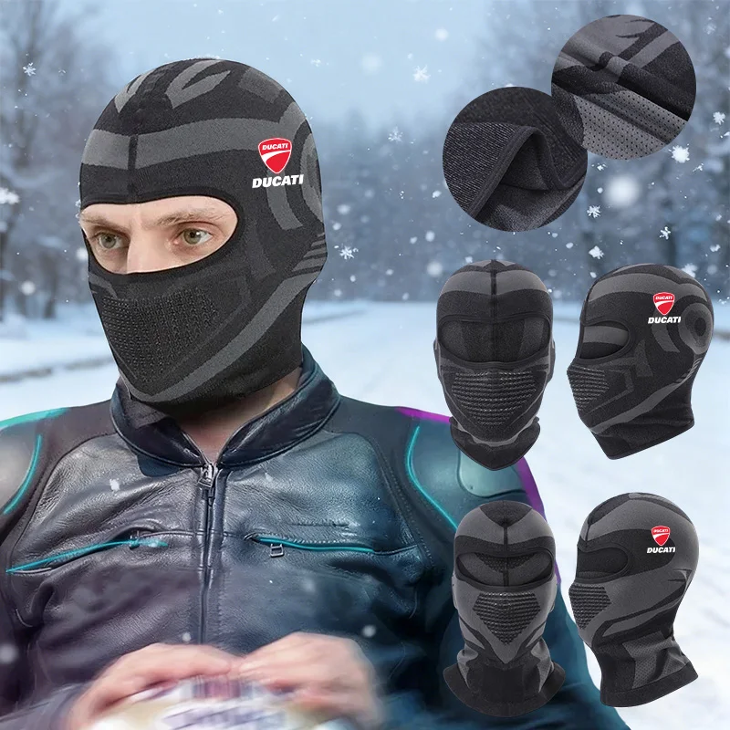 Para ducati panigale diavel motocicleta máscara facial rosto cheio inverno respirável máscara de esqui da motocicleta cachecol chapéu casco moto capac
