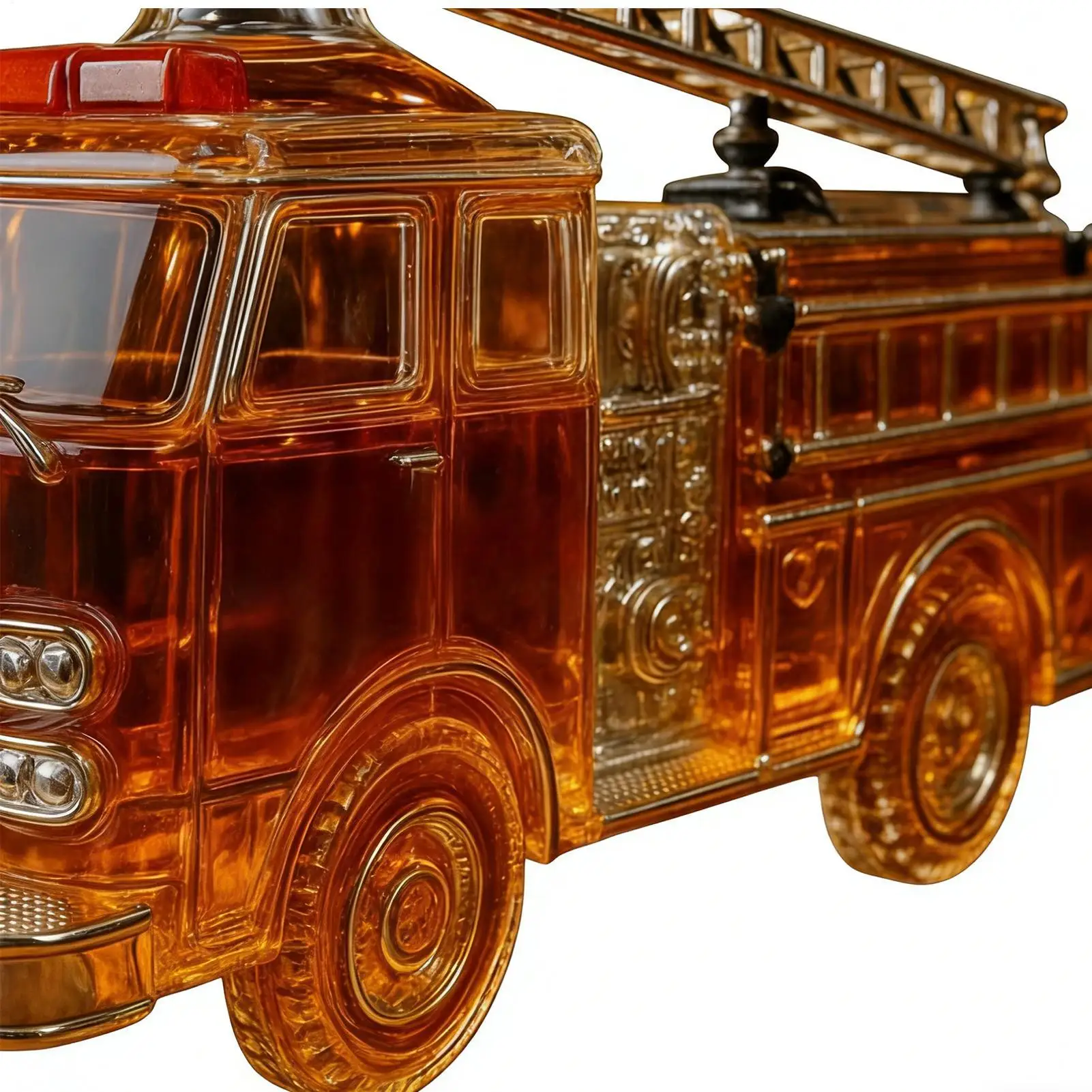 Whiskey Bottle 300ml Fire Truck Shaped Bottle Glass Whisky Decanter For Cocktail Home Bar Wedding Cabinet Holiday Party