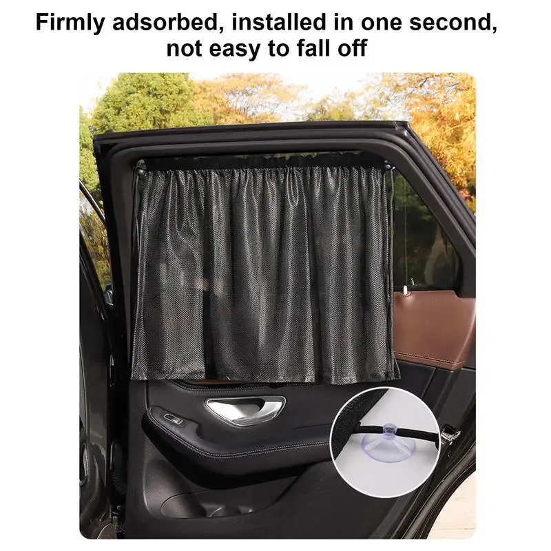 Car Window Screens Sun Protection Suction Cup SUV Curtains Shade UV Block Car Window Shade Blackout Window Cover Privacy