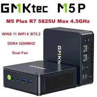 GMKtec M5 Plus MINI PC R7 5825U Wins 11 Pro DDR4 3200Mhz NVME SSD PCIE 3.0 Wifi6 BT5.2 Dual Fan Triple Display Gaming Mini Pc