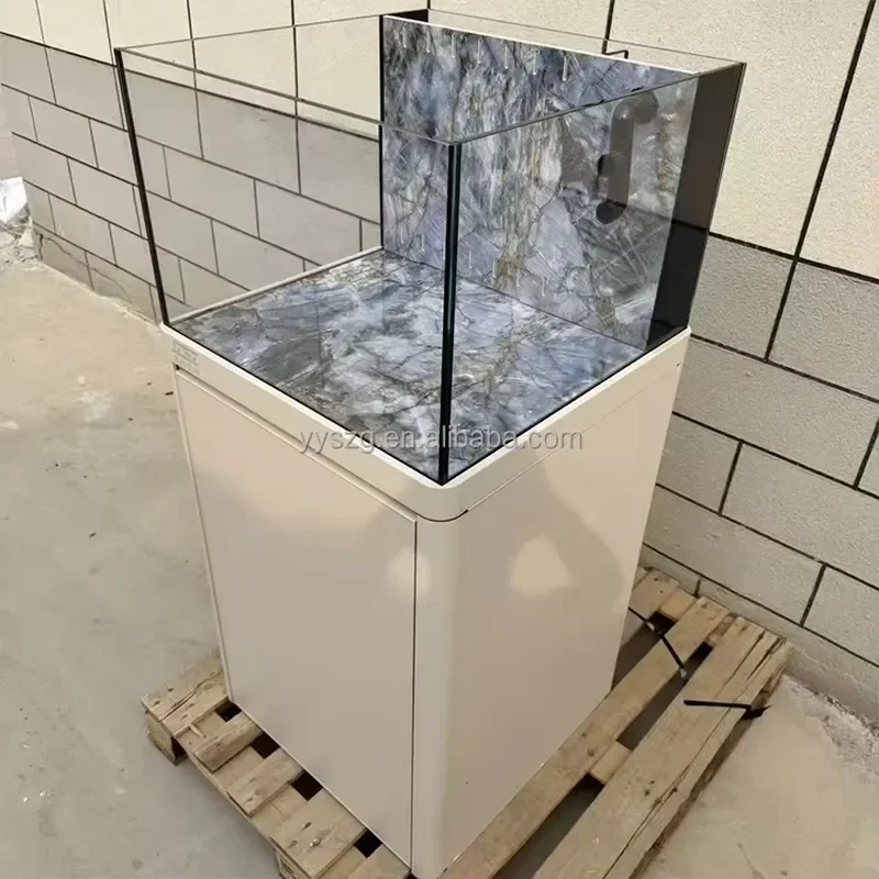 Ultra Clear Low Iron Rimless Square Rectangle Glass Aquarium Tank Eco Friendly Easy Clean 280L Modern Freshwater Fish Tank