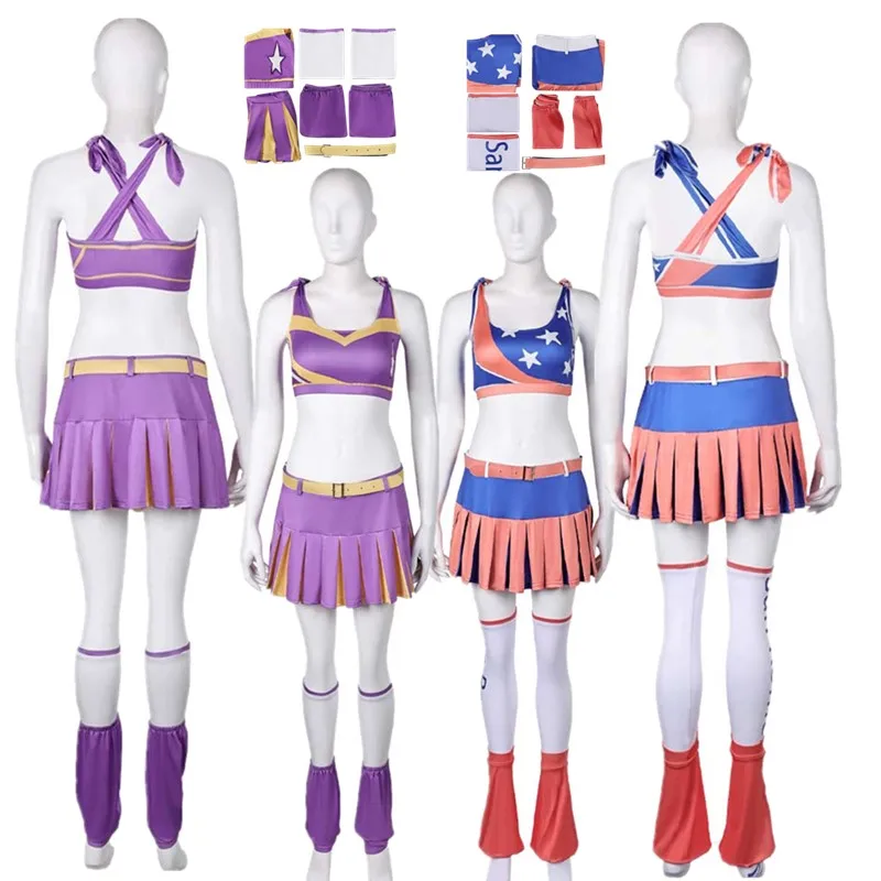 Adult Fantasia Juliet Starling Lollipop Cosplay Chainsaw Costume Women Vest Skirt Outfits Halloween Carnival Party Suit