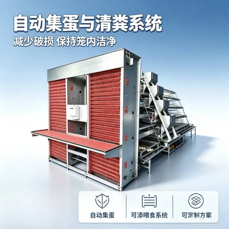Automated chicken coop, stepped type A, three layers, four layers, c