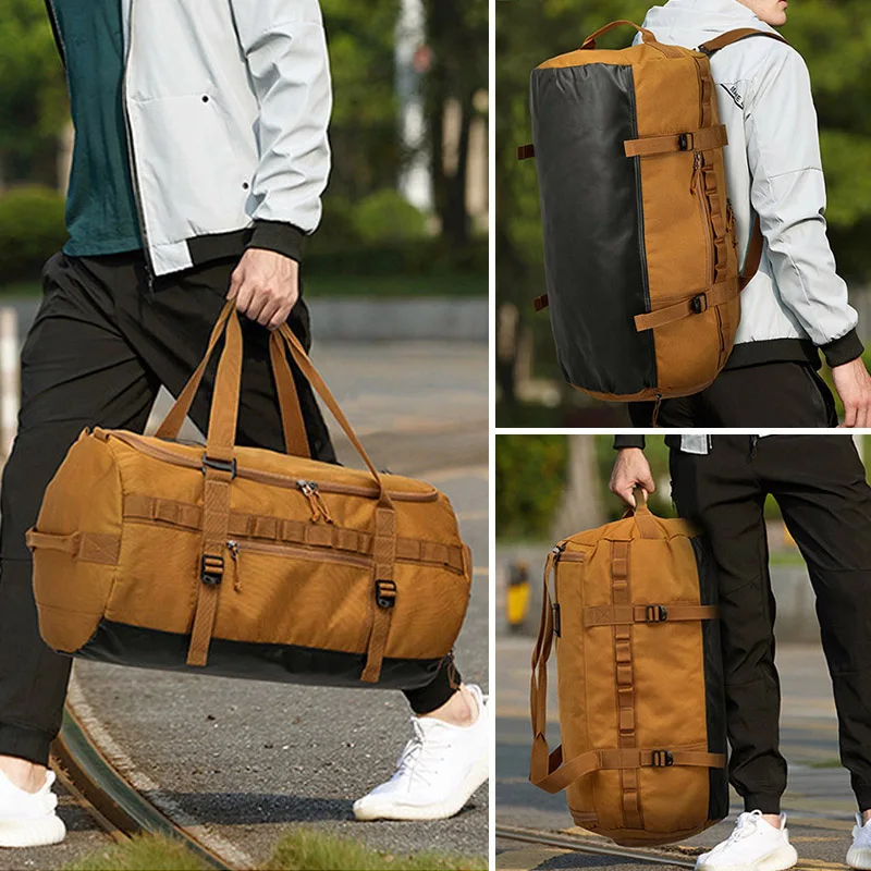 Men Large Travel Handbag Multifunctional Bag With Shoes Pocket Business Trip Luggage Storage Carry On Tote Duffle Backpack Male