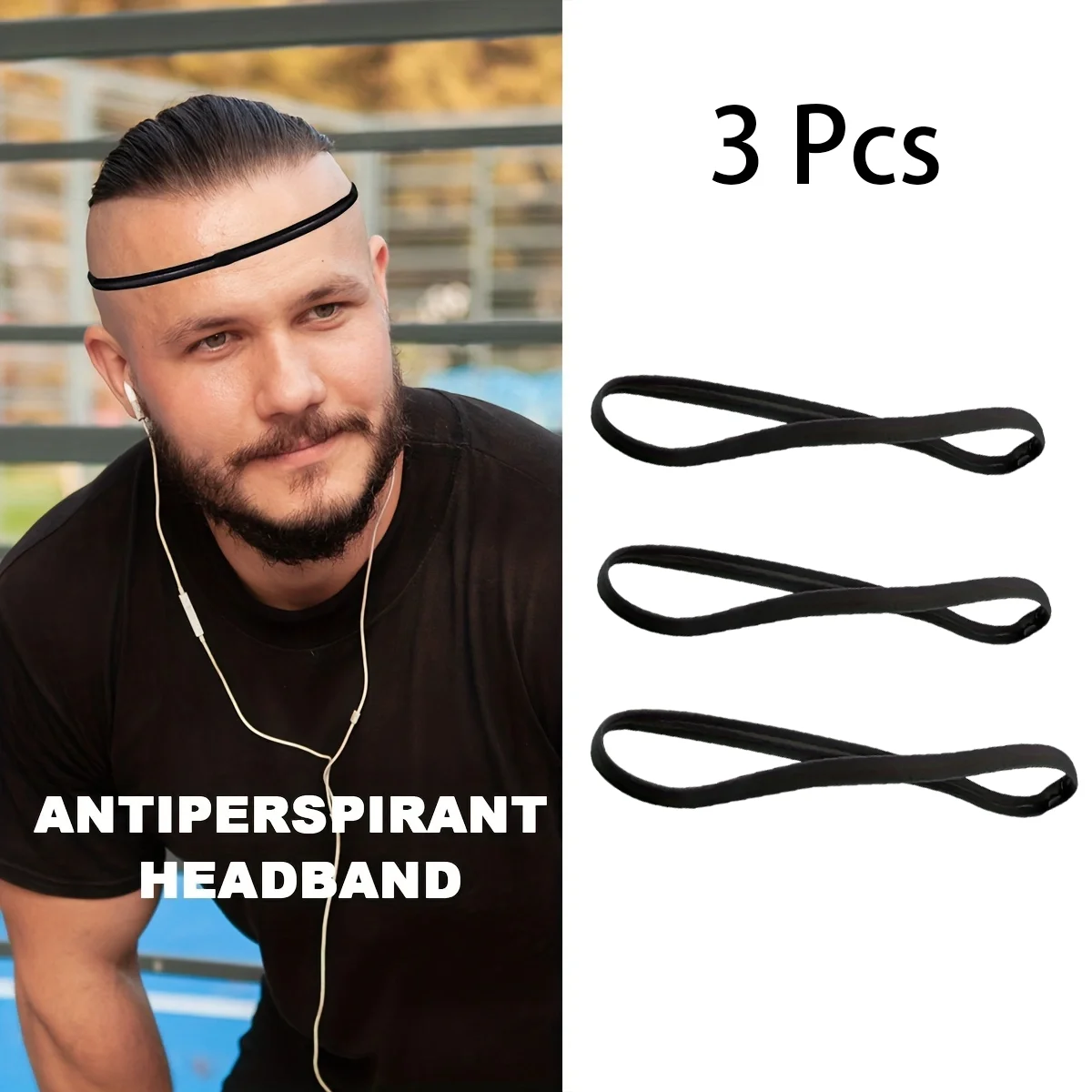 3 قطعة عصابات الرأس الرياضية عدم الانزلاق تشغيل العصابة المرنة تنفس اليوغا العصابات الشعر النساء الرجال اللياقة البدنية العرق دليل العصابات الشعر