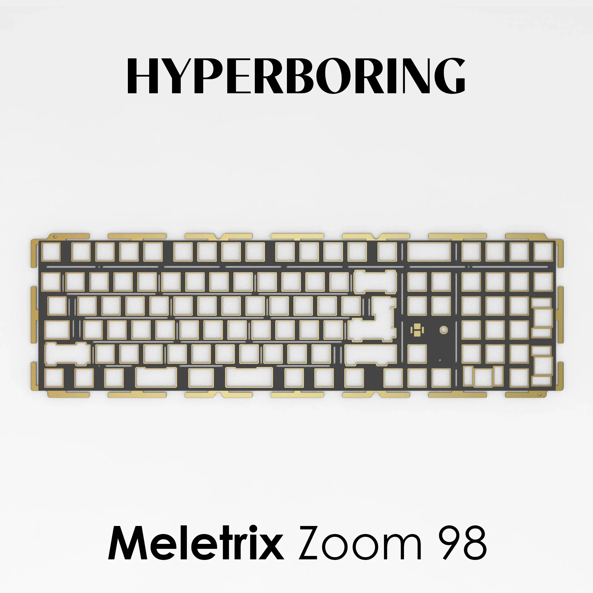 Meletrix Zoom 98 キーボードプレート PC POM FR4 アルミニウム製