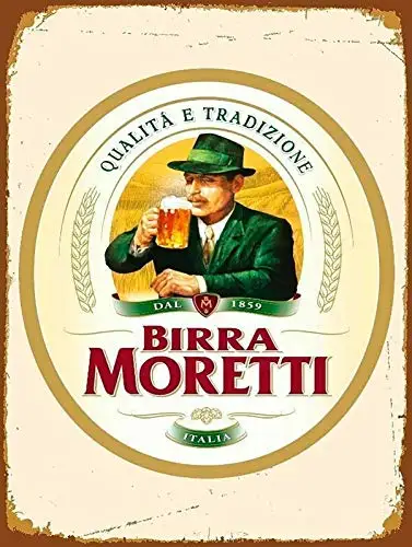 AMELIA SHARPE Tin Sign Vintage Birra MorettiMetal Tin Sign Wall Decoration Home Bar Sign 8