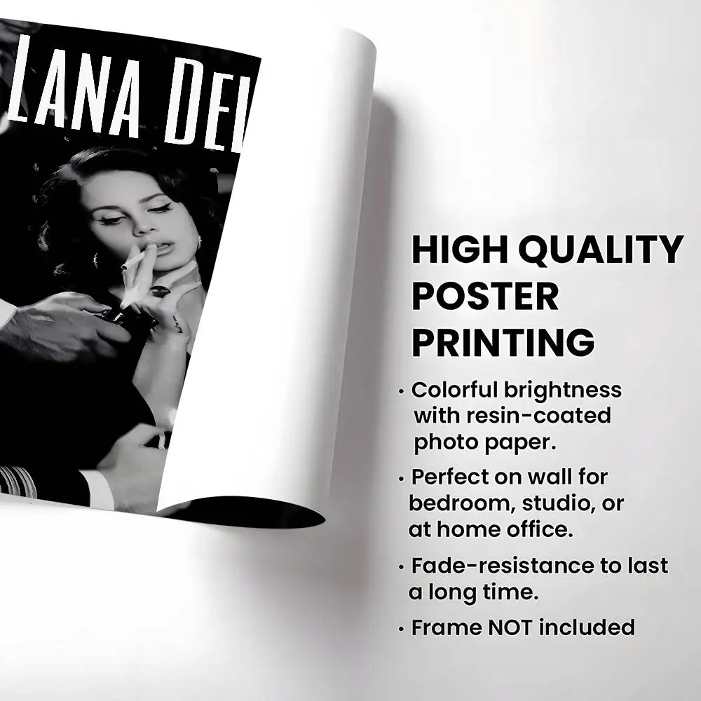 المغني L-Lana Del Rey ملصق جودة عالية طباعة ديكور المنزل جدار الفن جدارية غرفة زخارف للحانات