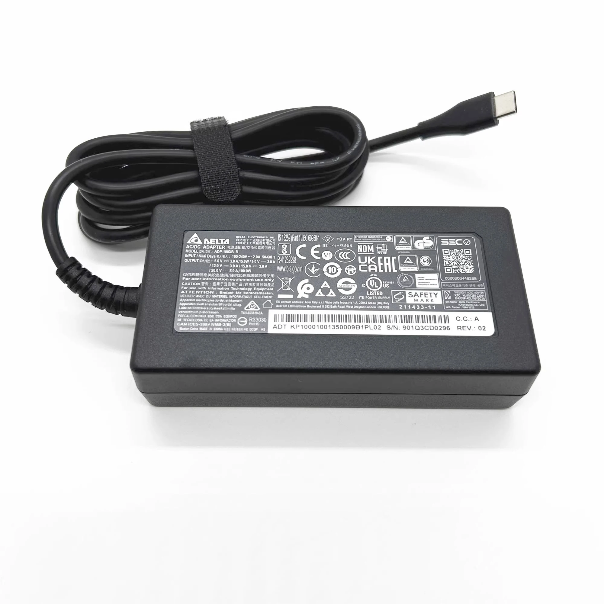 Original Delta 20V 5A 100W ADP-100XB B USB-C/Type-c AC Adapter Charger For 2023 Framework 13 Pro Laptop Power Supply Genuine OEM