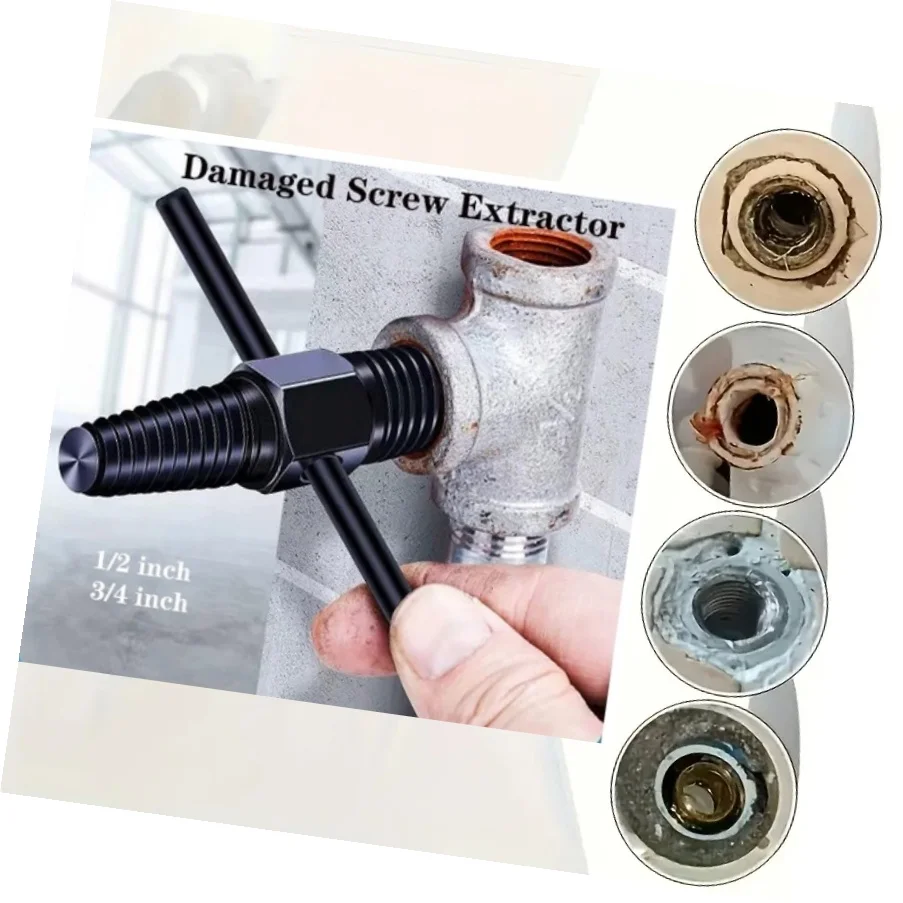 Grifo 2 en 1, Extractor de cables rotos, tubería de agua residual, grifo de extracción de cables rotos, herramientas prácticas para fontaneros, electricistas para reparar