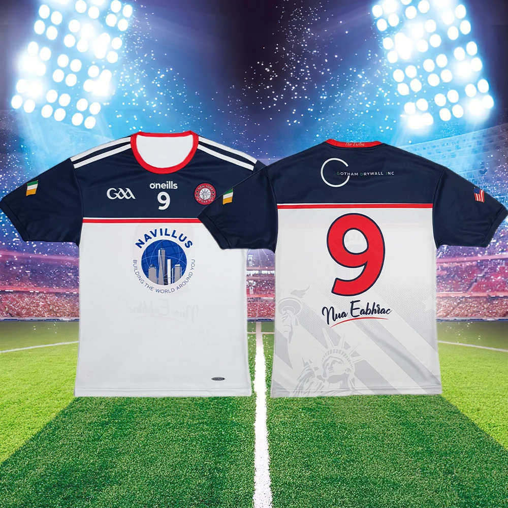 2025 ملابس رجالية صيفية منتجات جديدة طباعة ثلاثية الأبعاد نيويورك غا الدولية هيرلينج تي شيرت Gaa ألعاب العالم جيرسي للأطفال