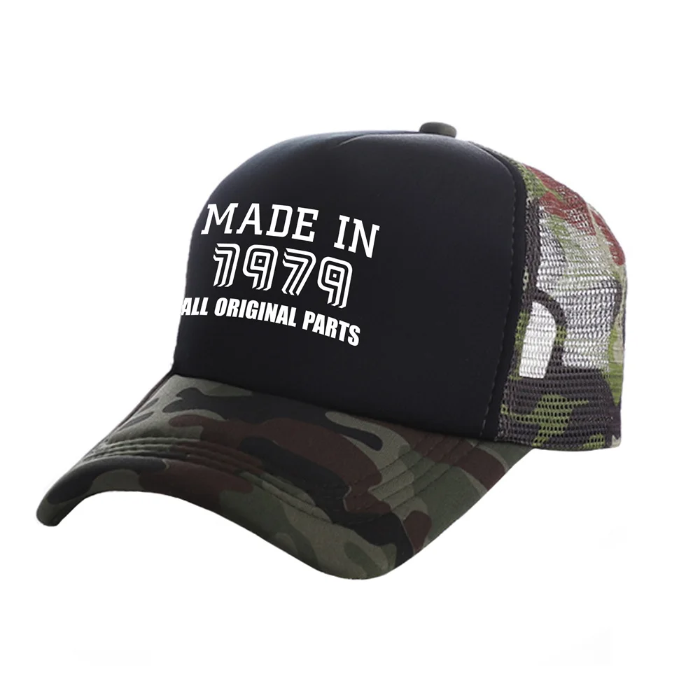 Made In 1979 All Original Parts Trucker Cap Men Birthday Gift Baseball Caps Summer Unisex Hats Mesh Net Caps MZ-189