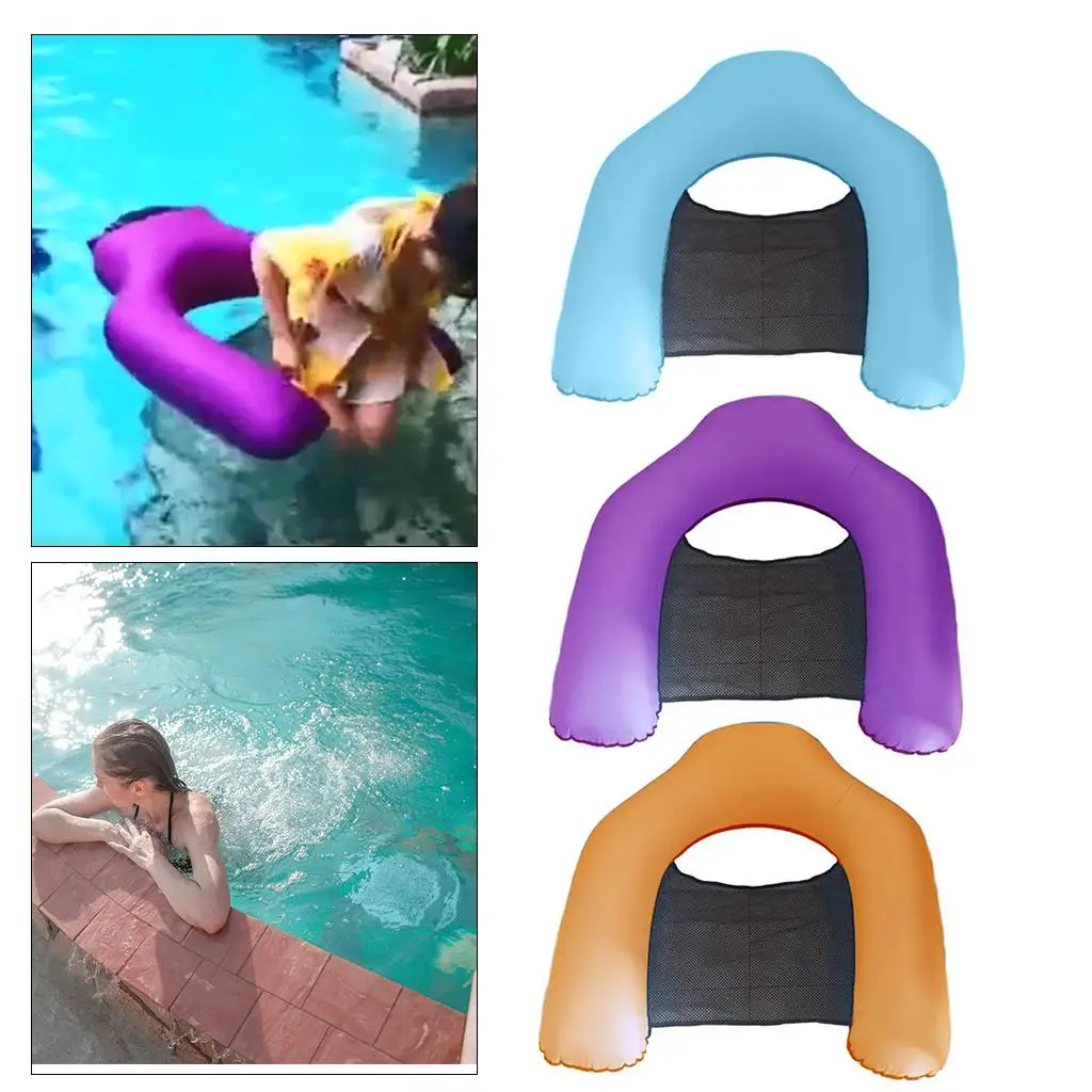 

Premium Water Hammock Backrest Beach Float Chair Foldable Beach Lounger