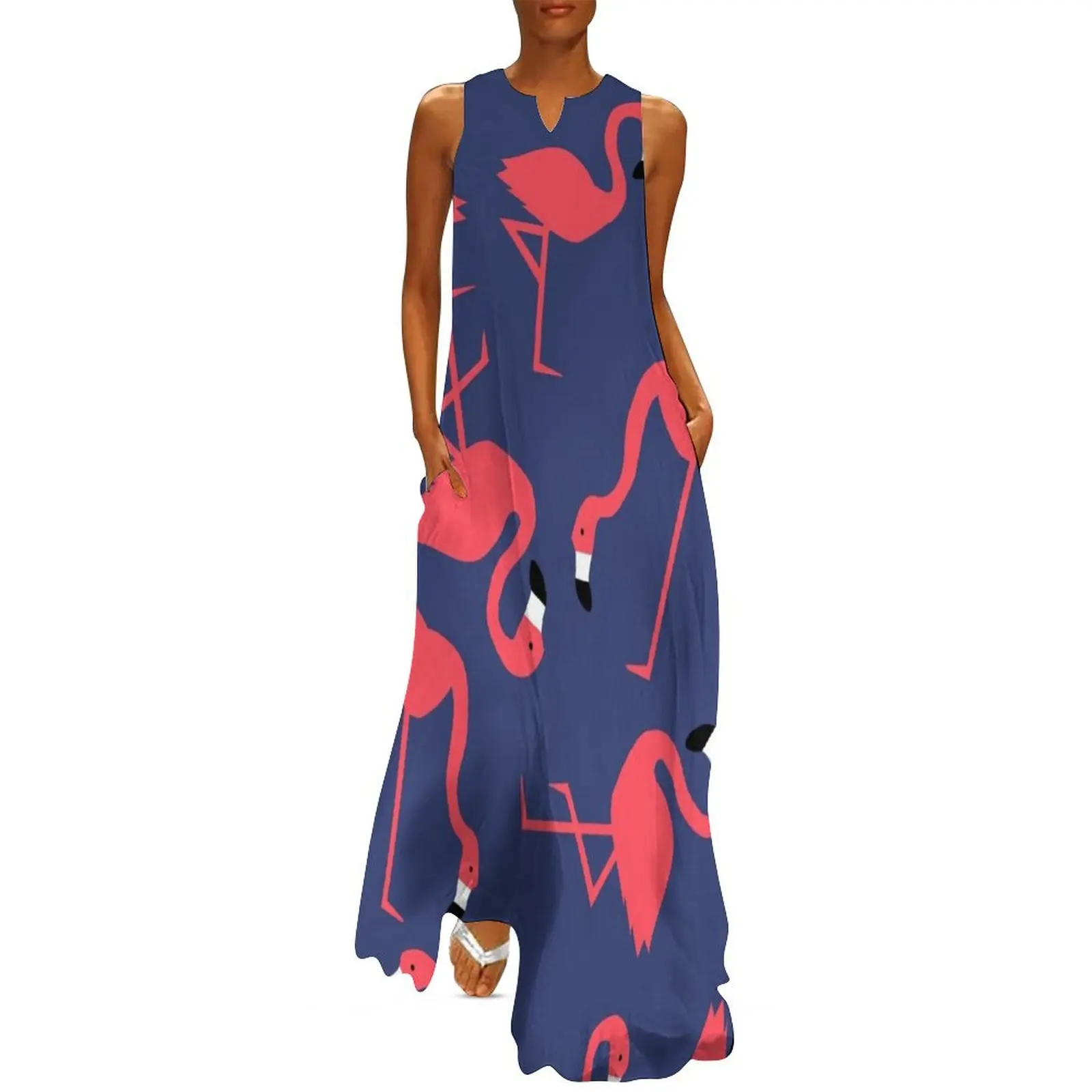 

Fluorescent Flamingos Long Dress dress women summer summer dresses Dress