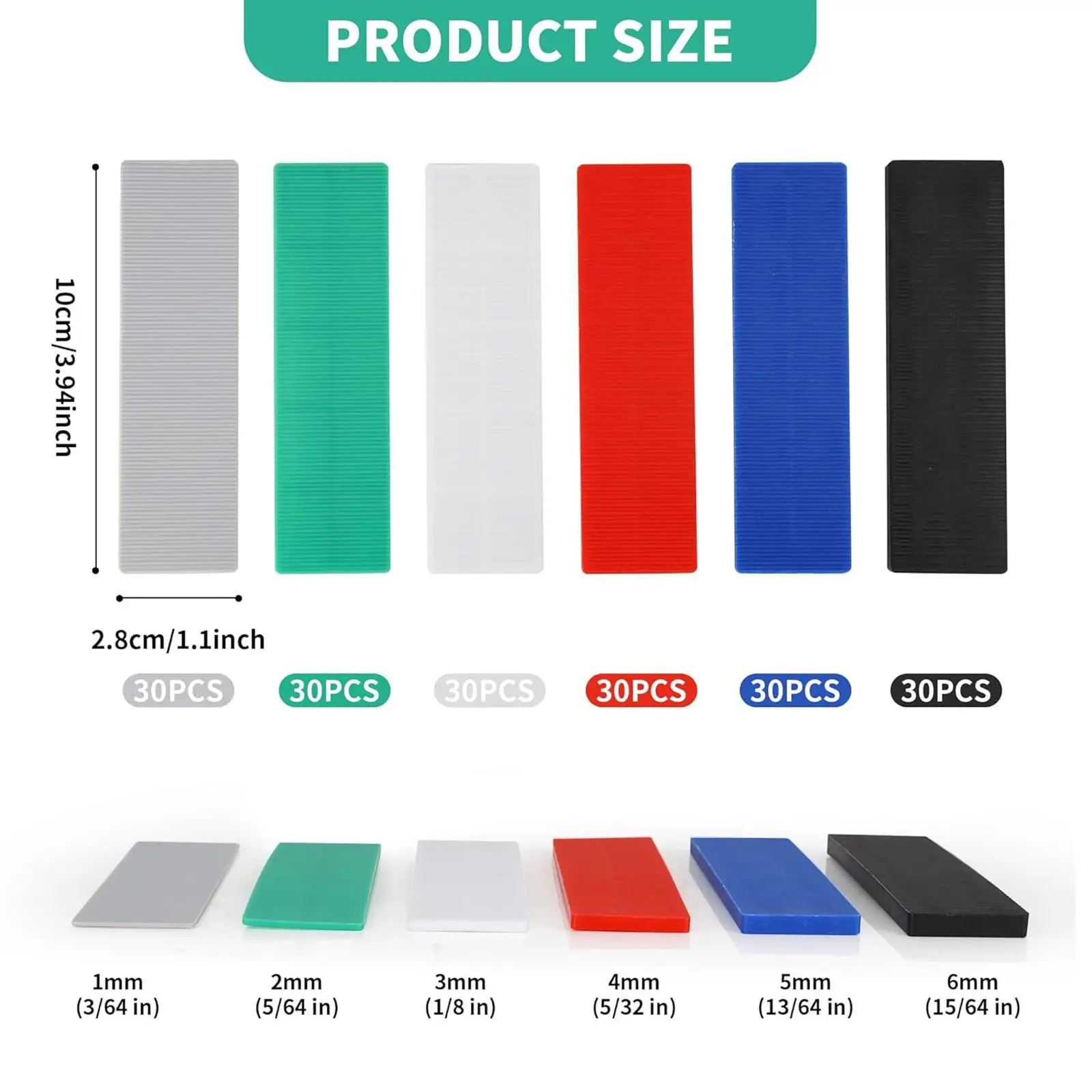 

Набор из 180 плоских прокладок из полипропилена для выравнивания, противоскользящие, 6 размеров, для стиральных машин, домашнего ремонта, диванов, шкафов