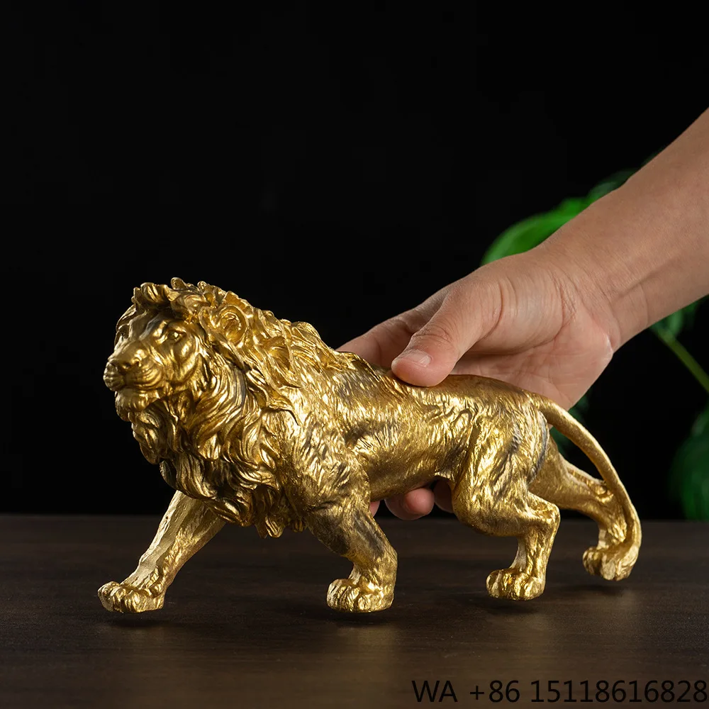 Cross-border European-style Religious Fairy Lion Animal Ornaments Home Living Room Desktop Office TV Cabinet Synthetic Resin