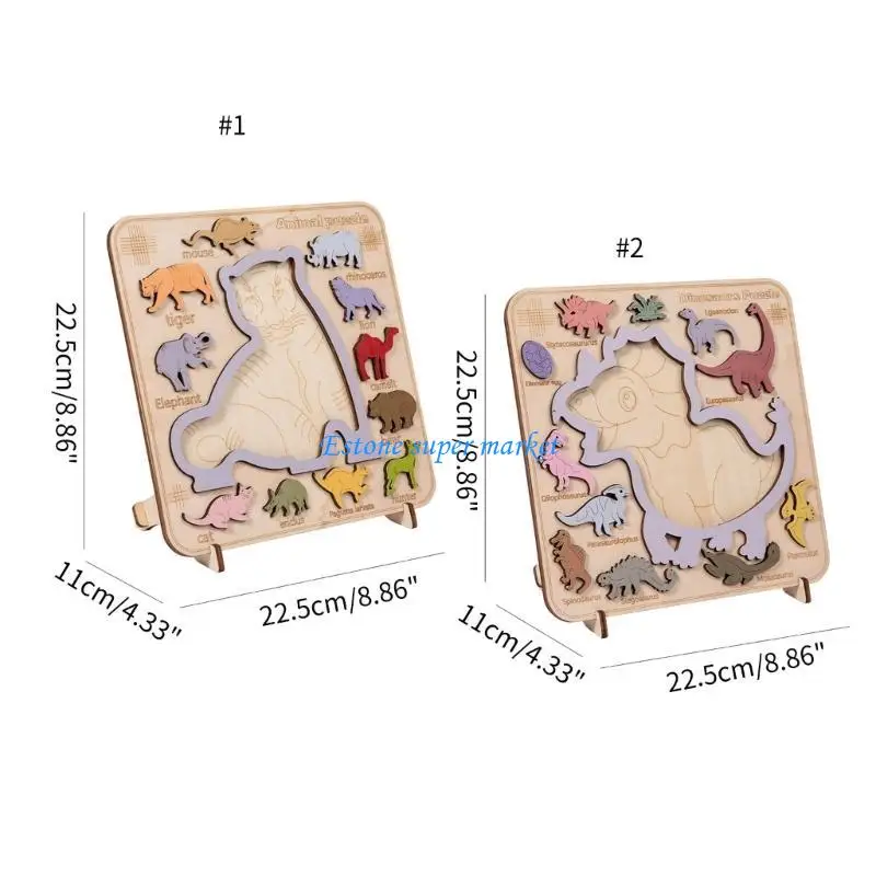 090b Toddler Animal Puzzle Matching Board Game Board Toy Kindergarten Givert Gift